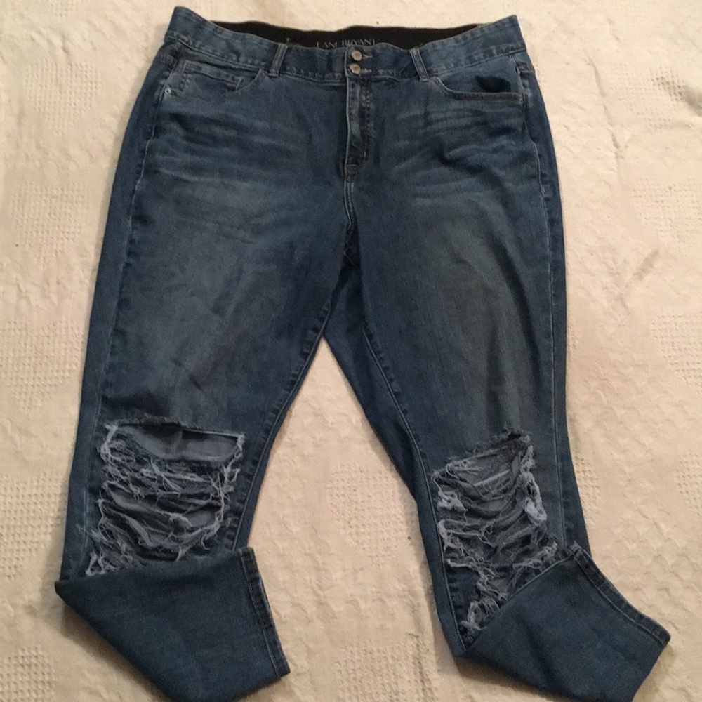Lane Bryant Womans Skinny Elastic Waist Jeans 22 R